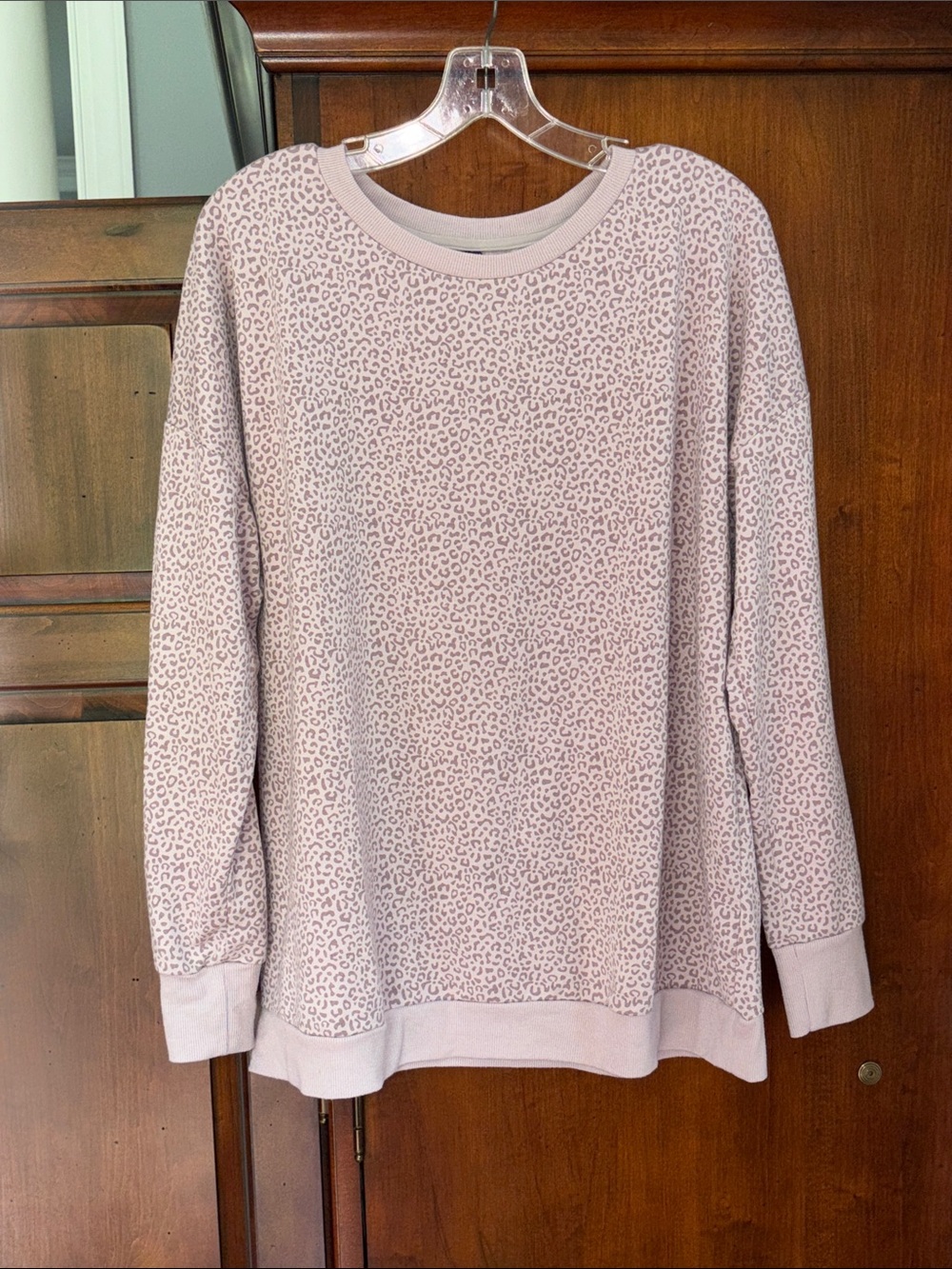 Mondetta Soft Leopard Print Crewneck Top